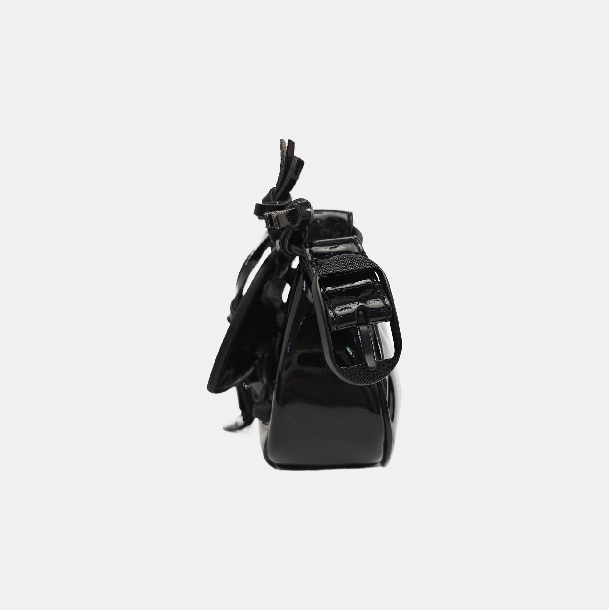 Le Cagole Mini Patent Leather Black