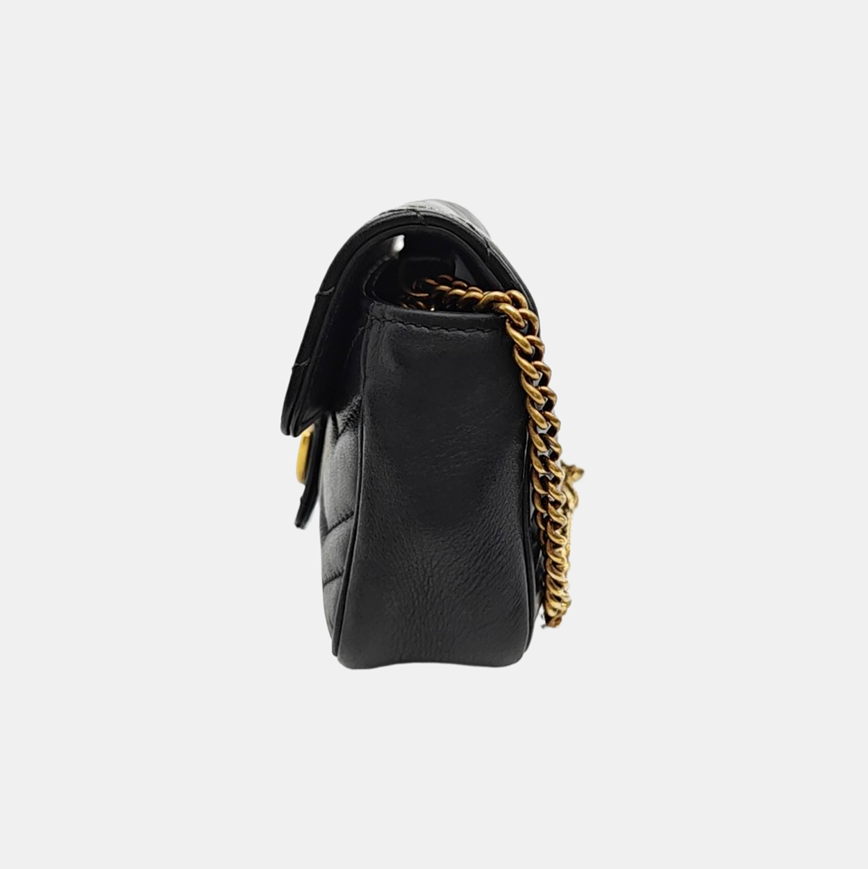 GG Marmont Mini Quilted Calfskin Black