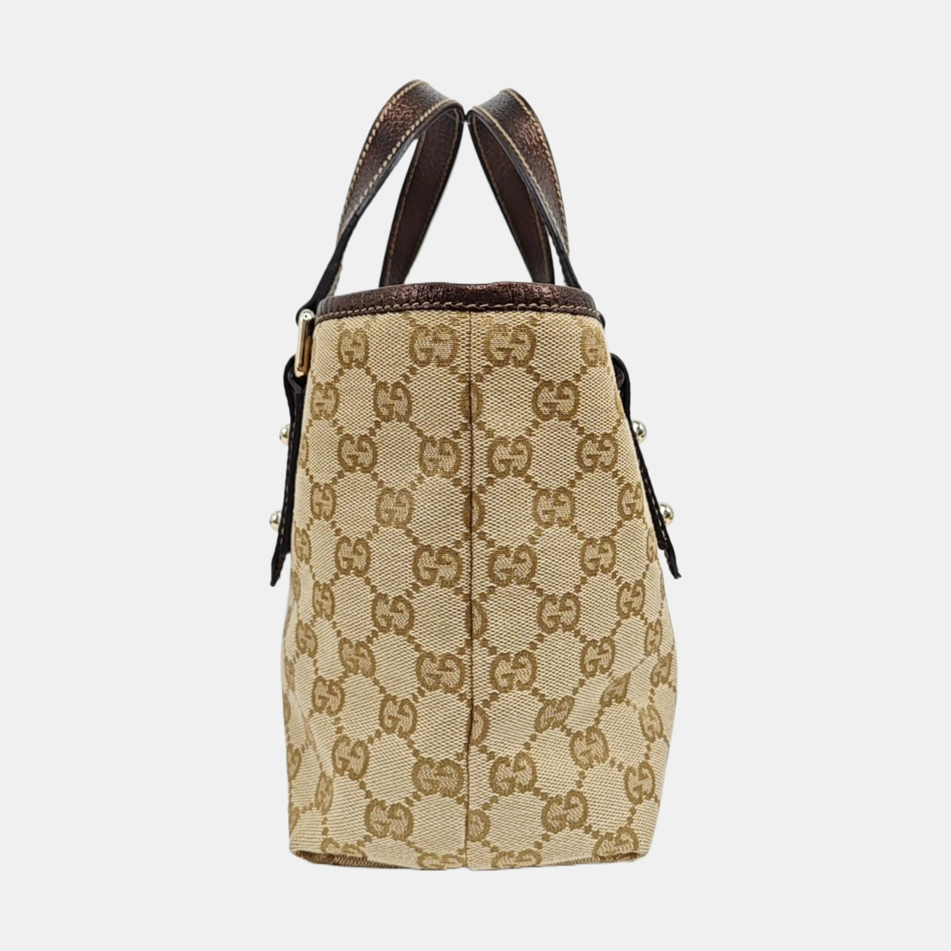 Monogram Canvas Tote Bag Beige