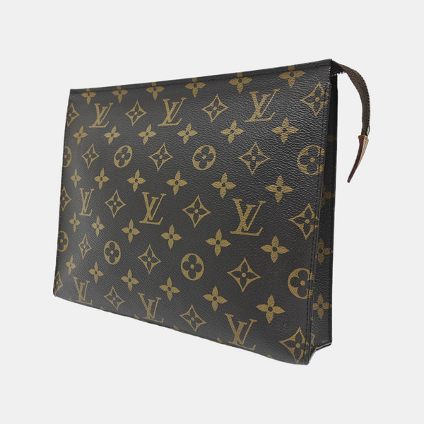 TOILET POCKET 26 Monogram Coated Canvas Brown