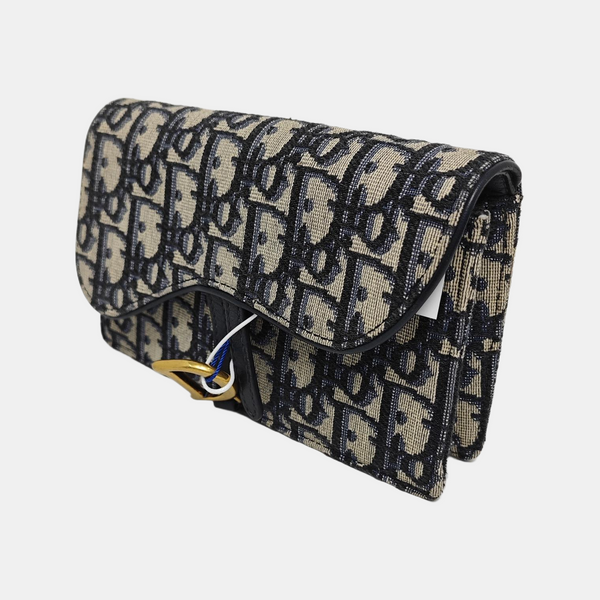 Saddle Monogram Canvas Azul