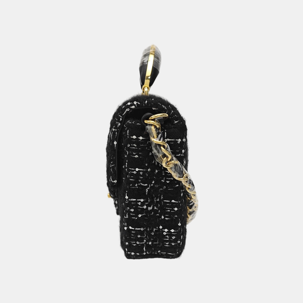 Wool Shoulder Bag Mini Black