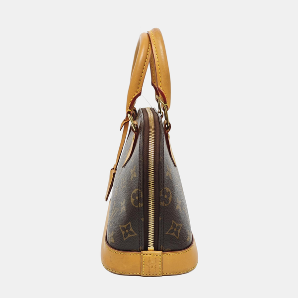 ALMA BB Monogram Coated Canvas Brown