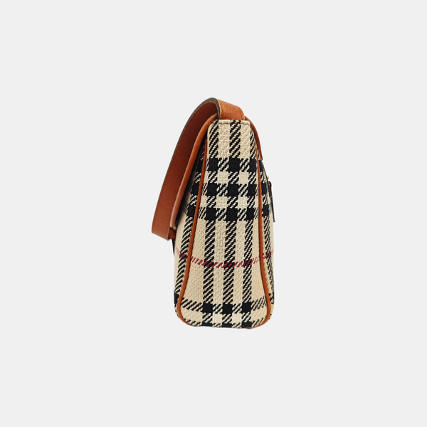 Fabric Shoulder Bag Beige