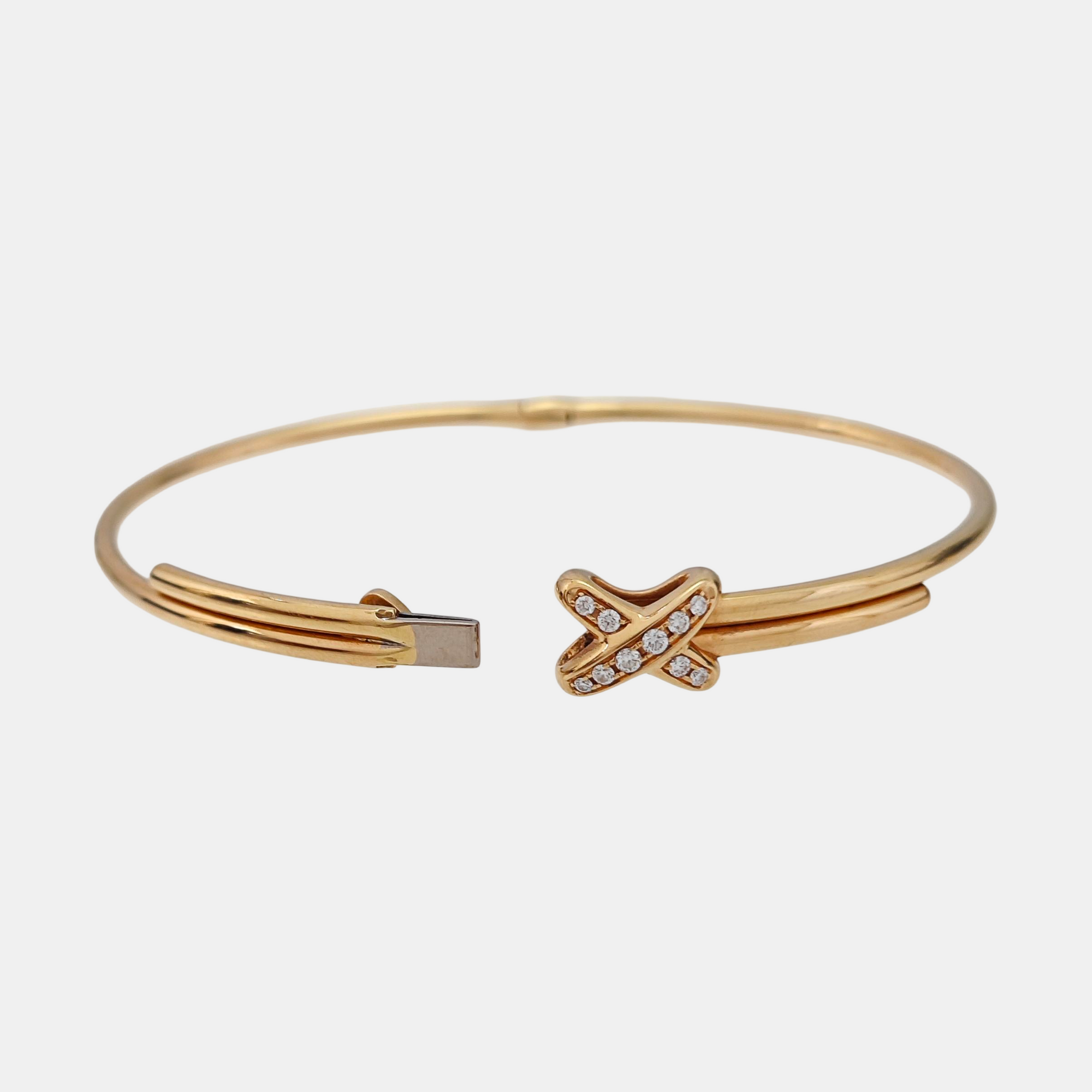 Jeux De Liens 18k Rose Gold Bangle