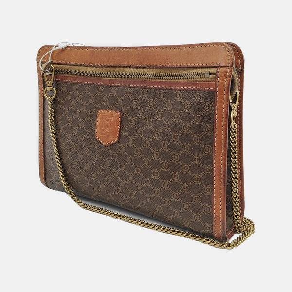 MACADAM CLUTCHES Coated Canvas Brown