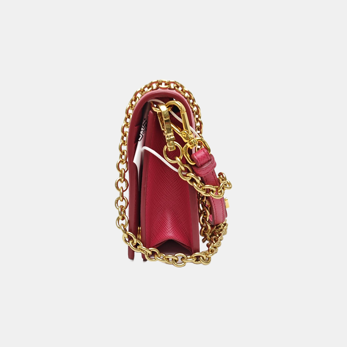 Saffiano Calfskin Shoulder Bag Red