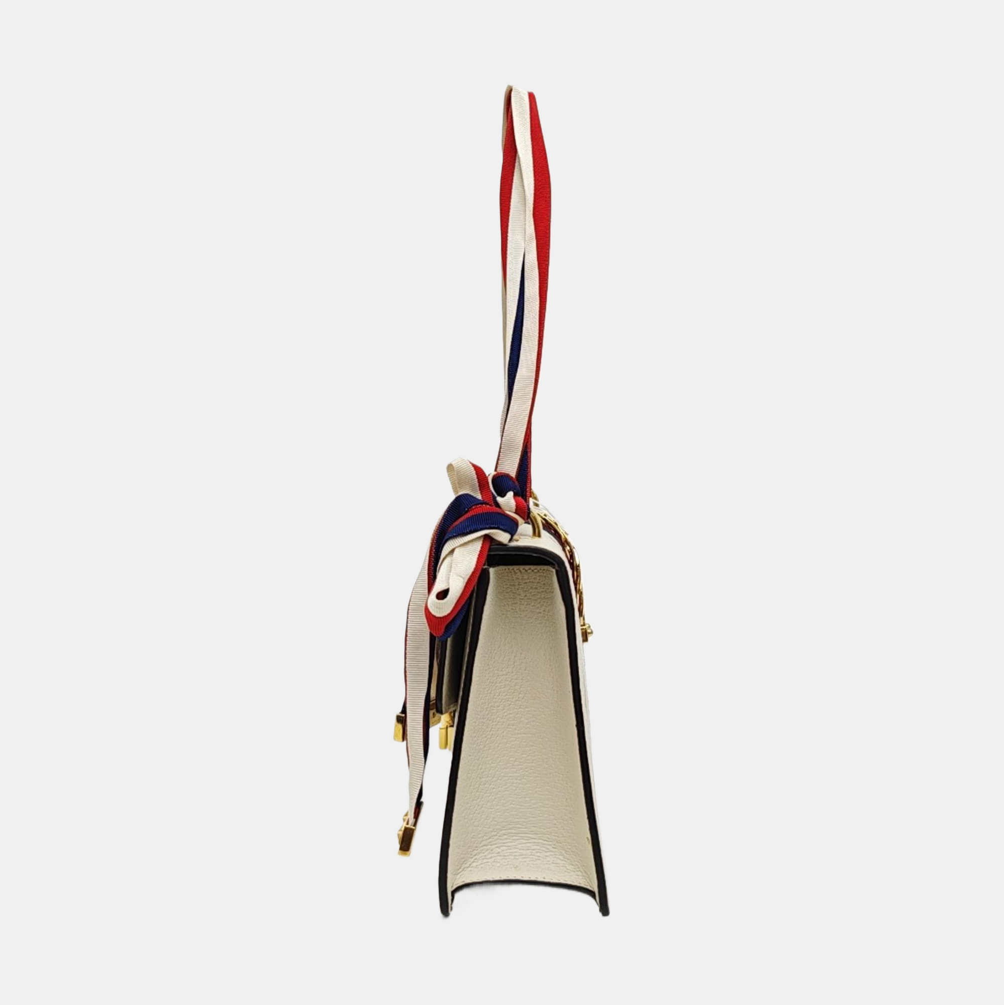 Calfskin Shoulder Bag Small White