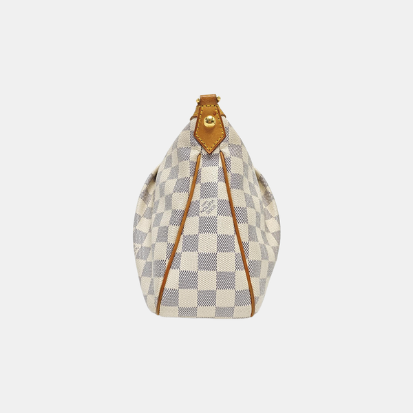 SIRACUSA PM Damier Azur Coated Canvas White