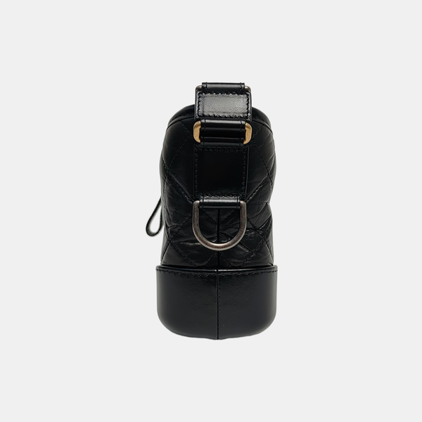 GABRIELLE Small Quilted Vintage Calf Black
