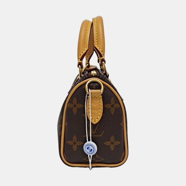 SPEEDY Nano Monogram Coated Canvas Brown