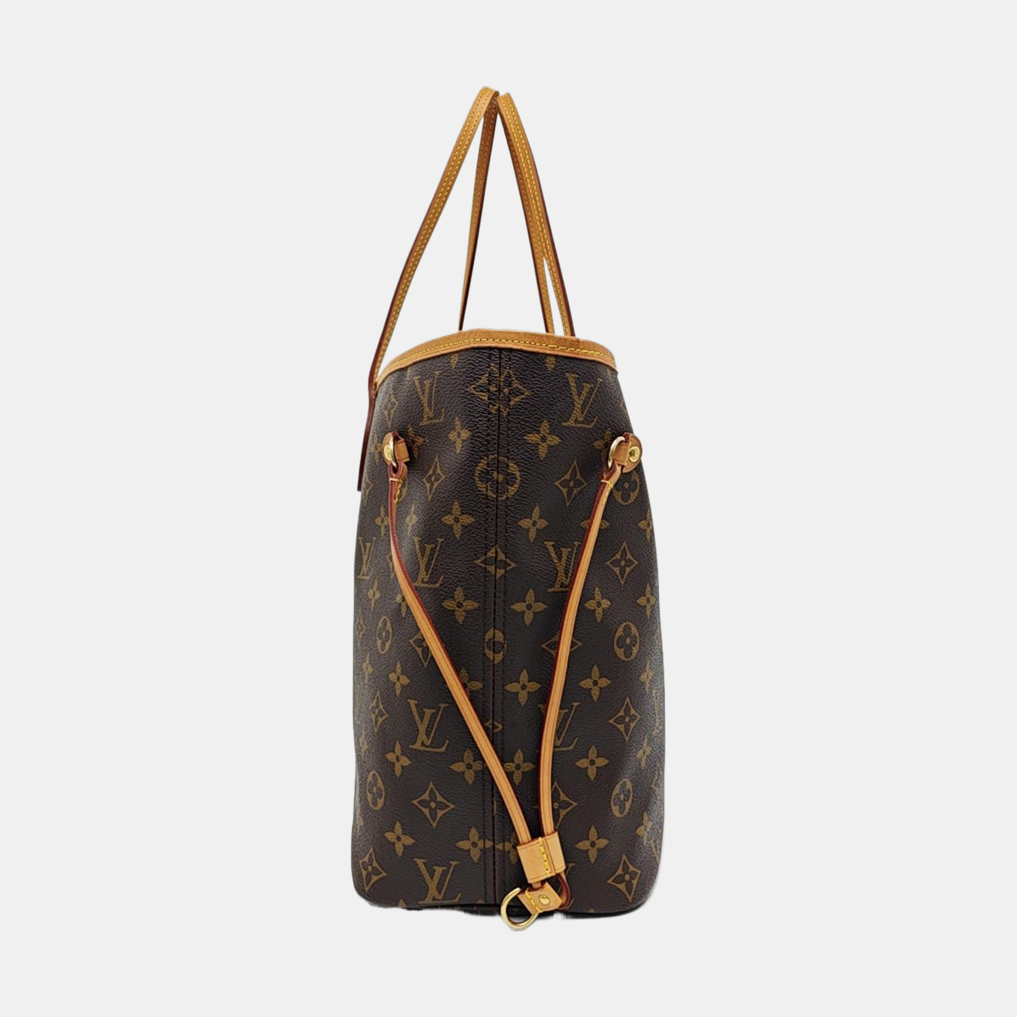 NEVERFULL MM Monogram Coated Canvas Brown
