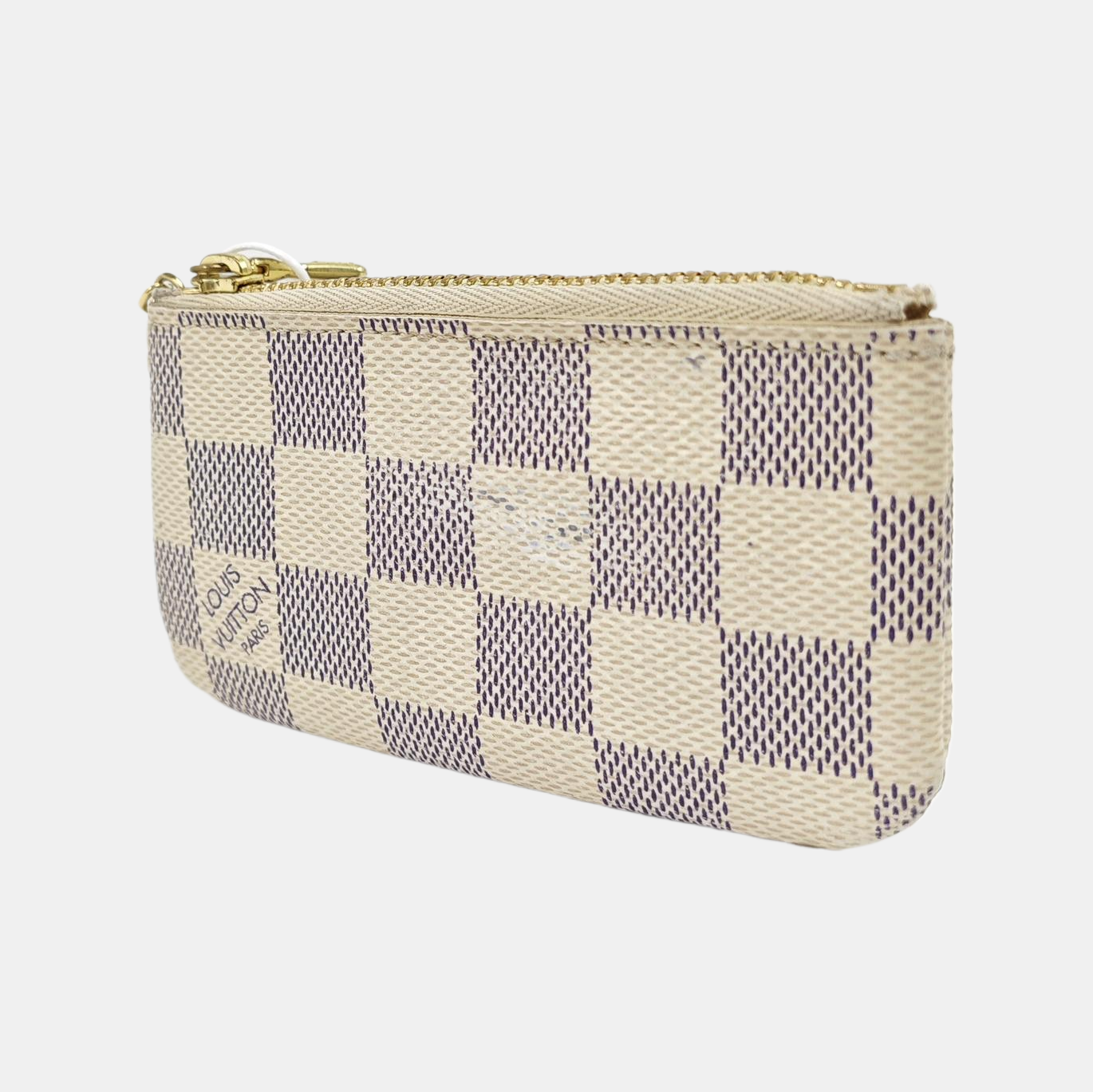 Damier Azur Coated Canvas Key Pouch White