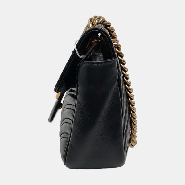 GG Marmont Medium Quilted Calfskin Black