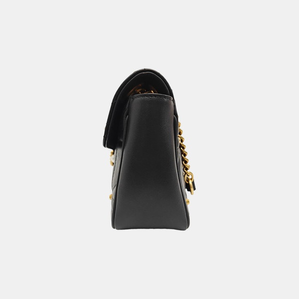 GG Marmont Medium Quilted Calfskin Black