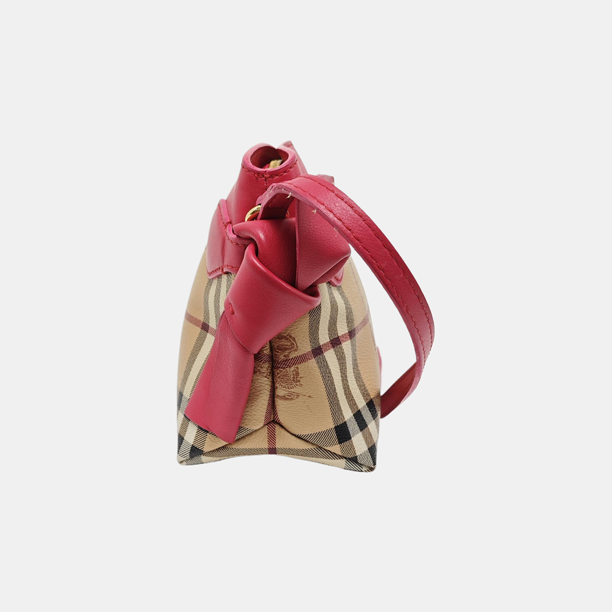 Coated Canvas Shoulder Bag Beige