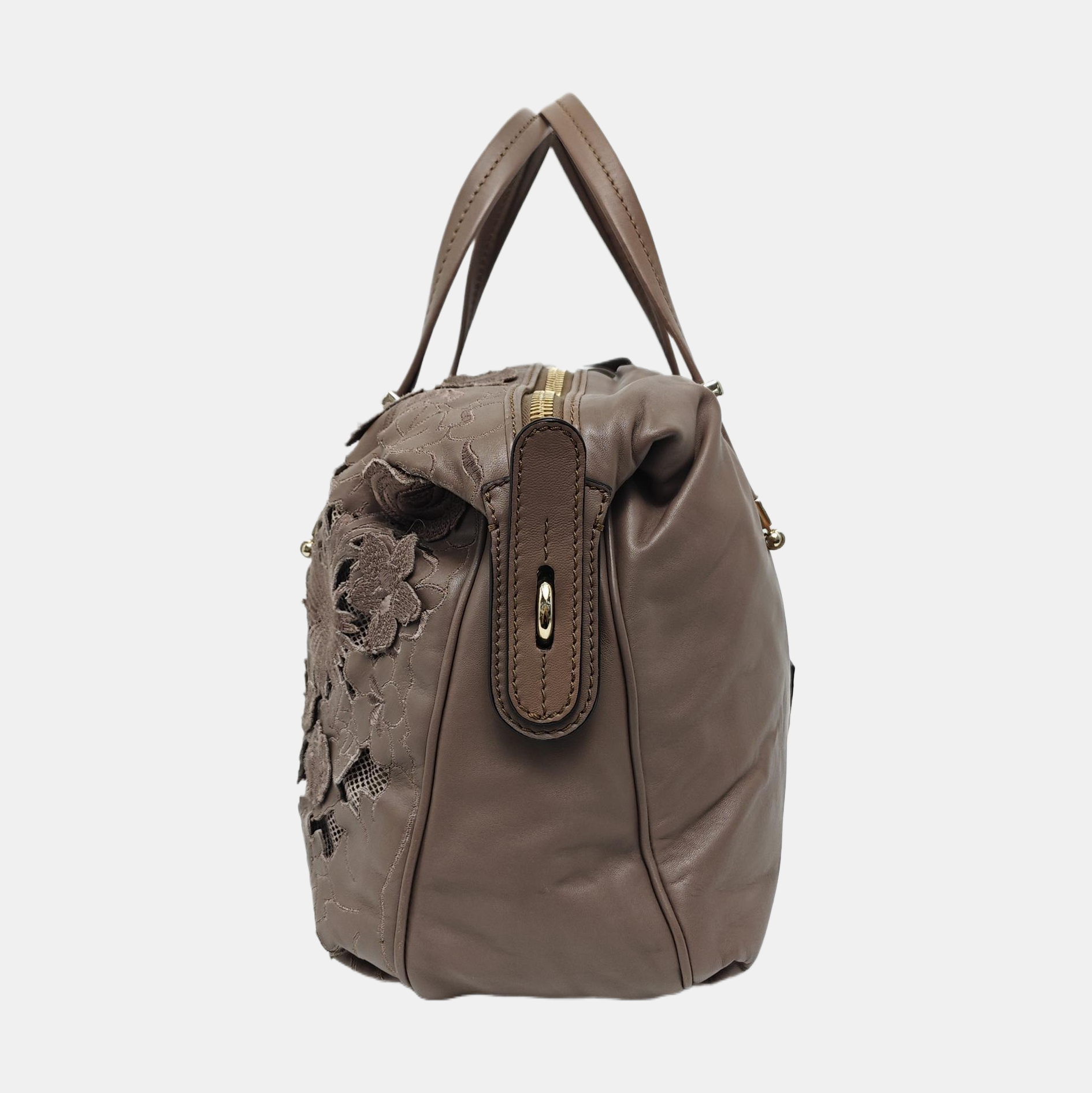 Lambskin Shoulder Bag Gray