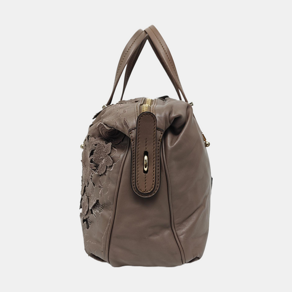Lambskin Shoulder Bag Gray