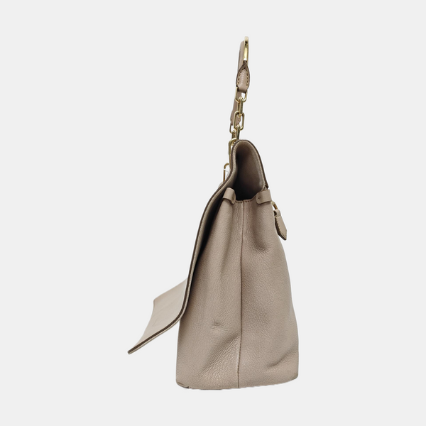 Calfskin Shoulder Bag Beige
