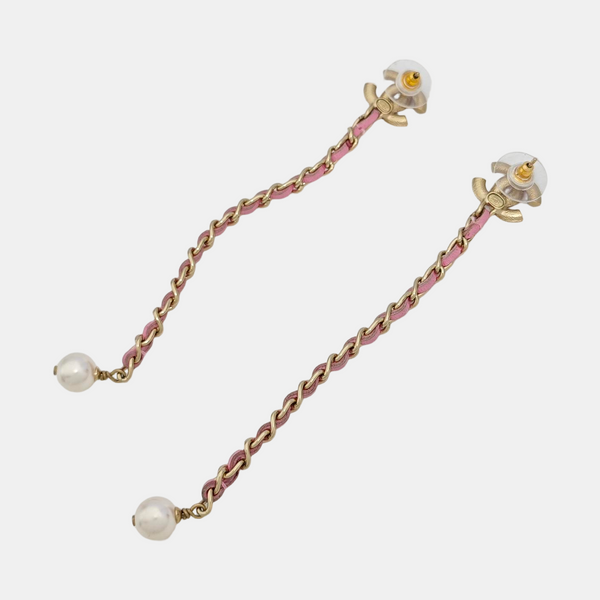 CC Logo Metal Gold Earrings