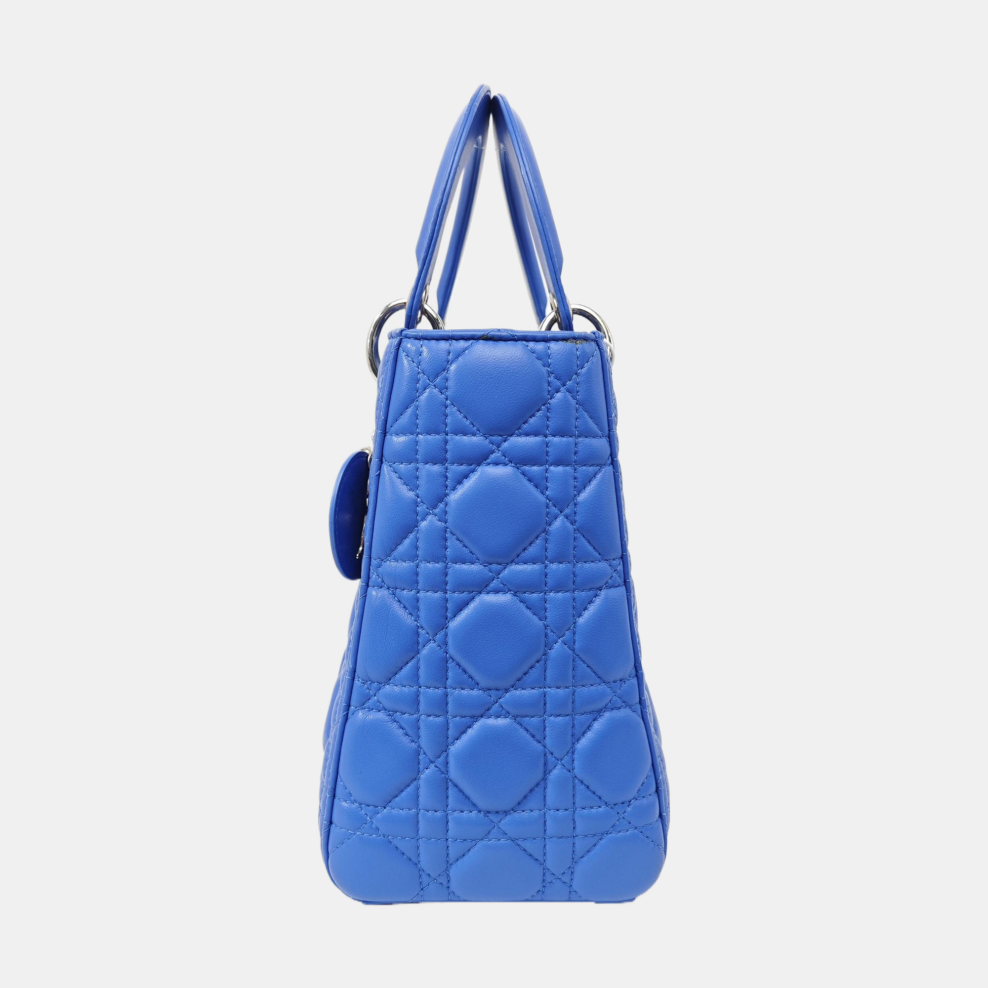 Lady Dior Medium Cannage Lambskin Blue