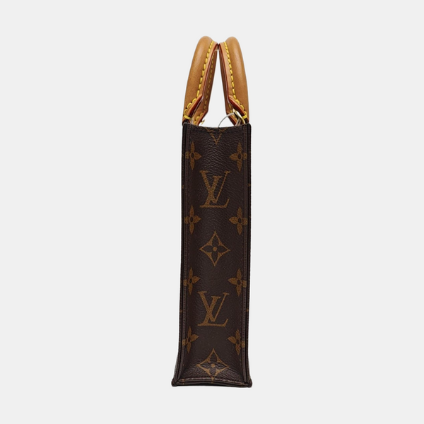 SAC PLAT Mini Monogram Coated Canvas Brown
