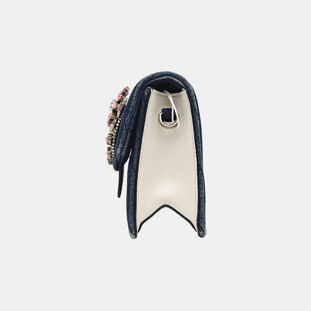 Miu Lady Quilted Canvas Blue