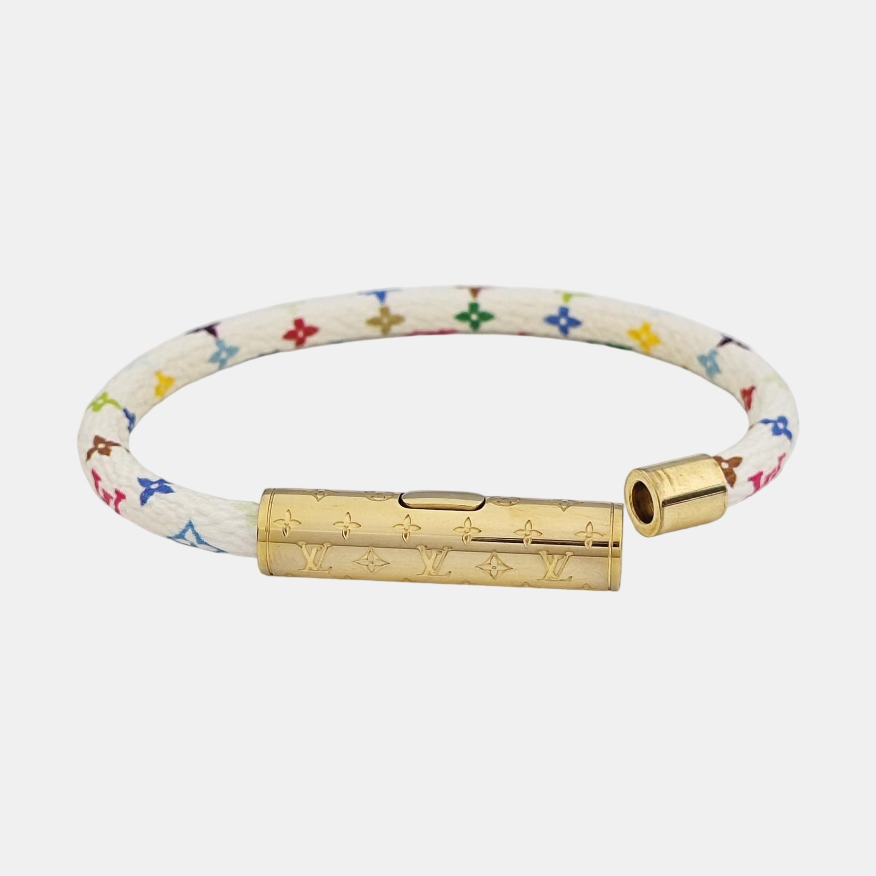 CONFIDENTIEL Coated Canvas White Bangle