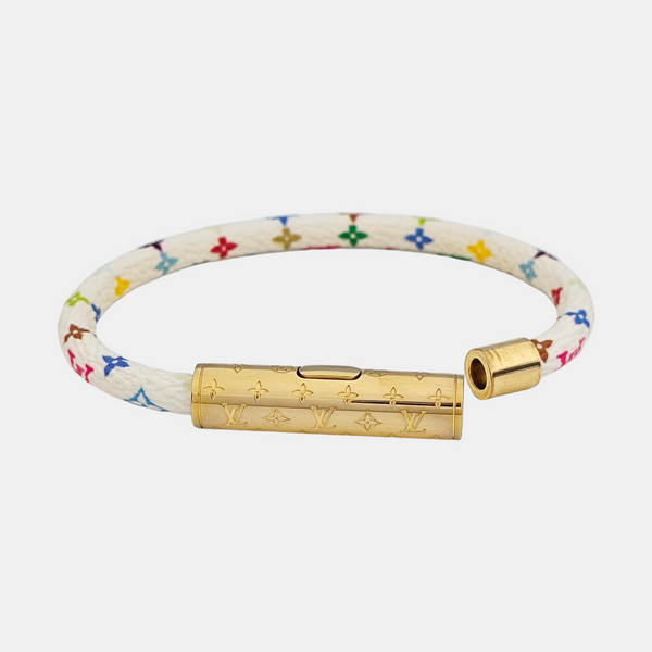 CONFIDENTIEL Coated Canvas White Bangle