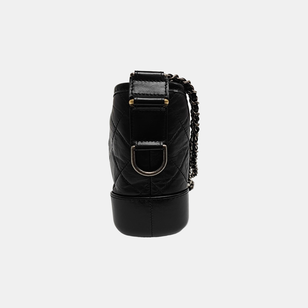 GABRIELLE Small Quilted Calfskin Black