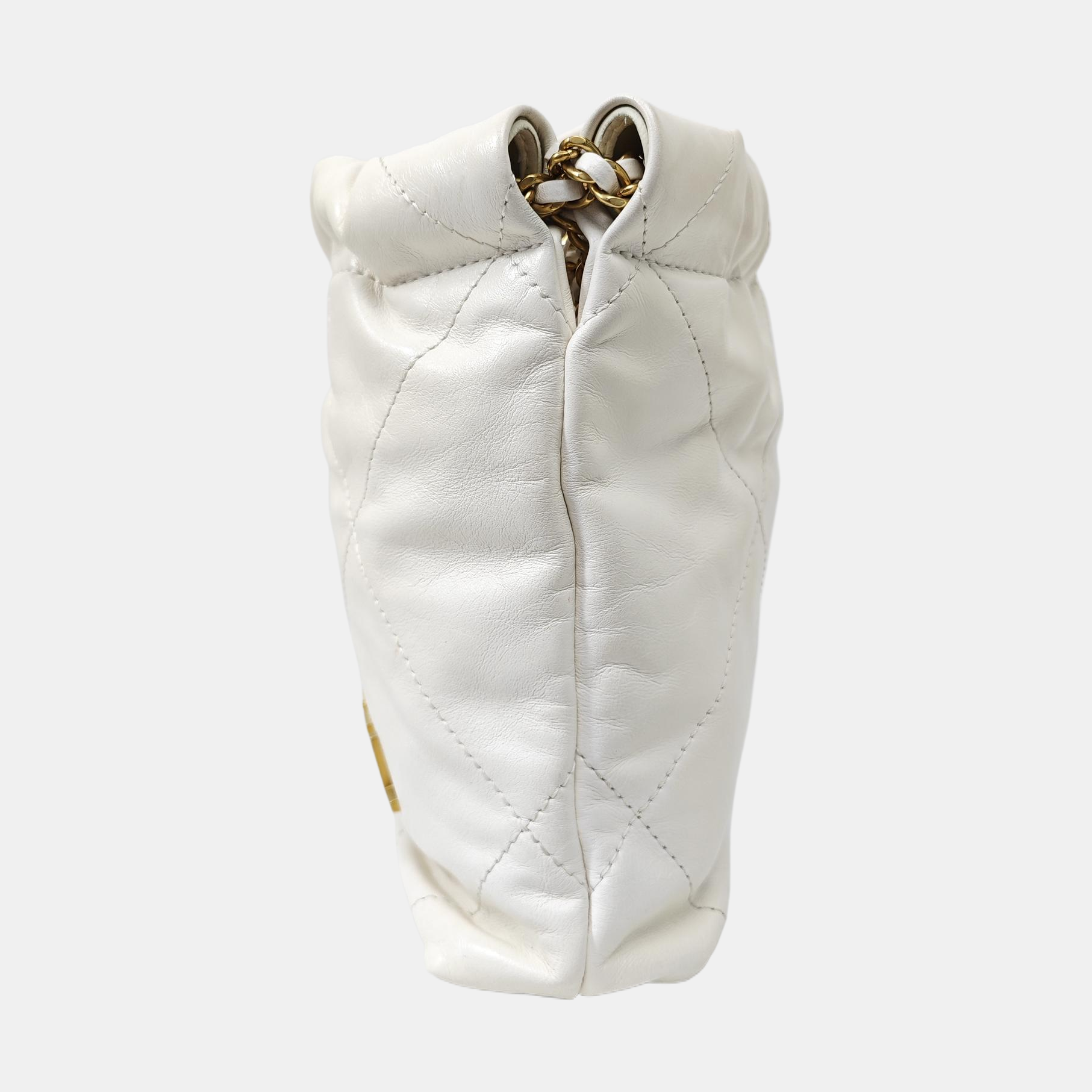 CHANEL 22 Mini Quilted Calfskin White