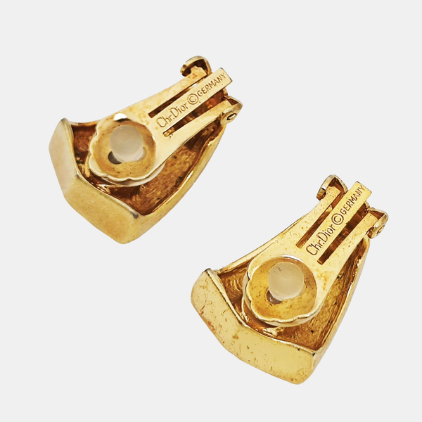 Metal Gold Clip On Earrings