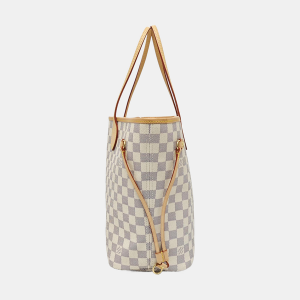 NEVERFULL MM Damier Azur Coated Canvas White