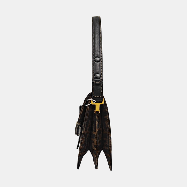 Fabric Shoulder Bag Brown