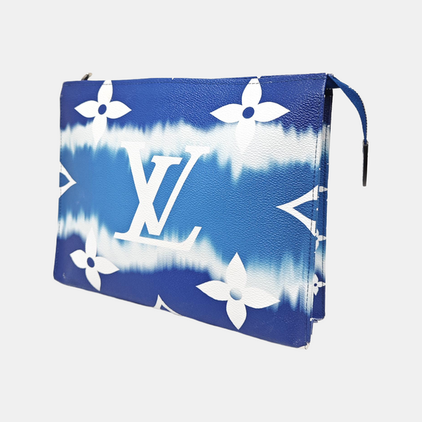 TOILET POCKET 26 Monogram Coated Canvas Blue