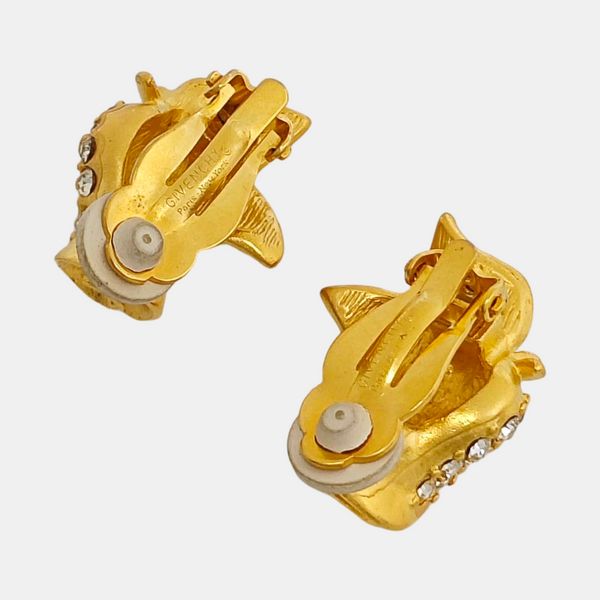 Metal Gold Clip On Earrings