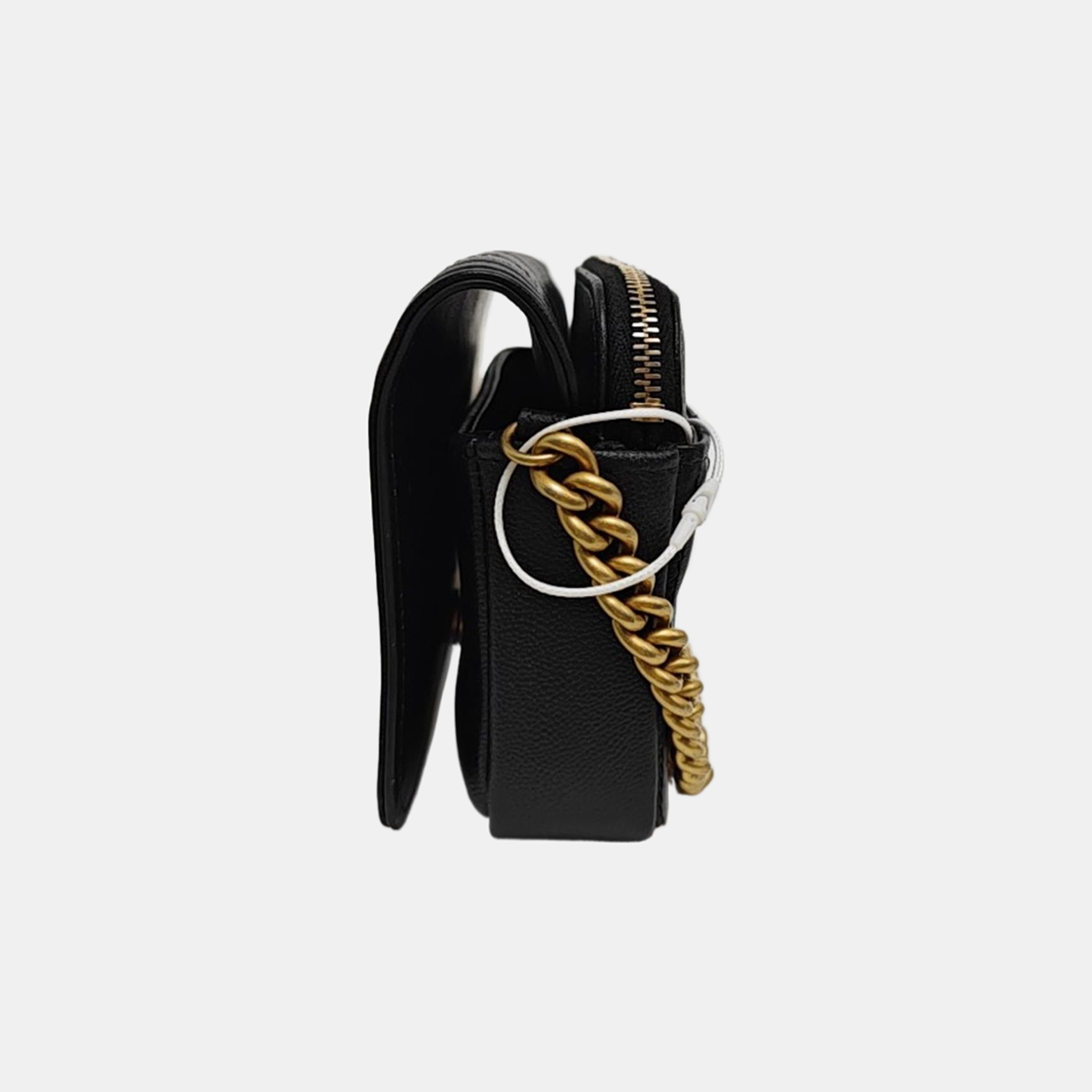 BOY CHANEL Mini Quilted Grained Calfskin Black