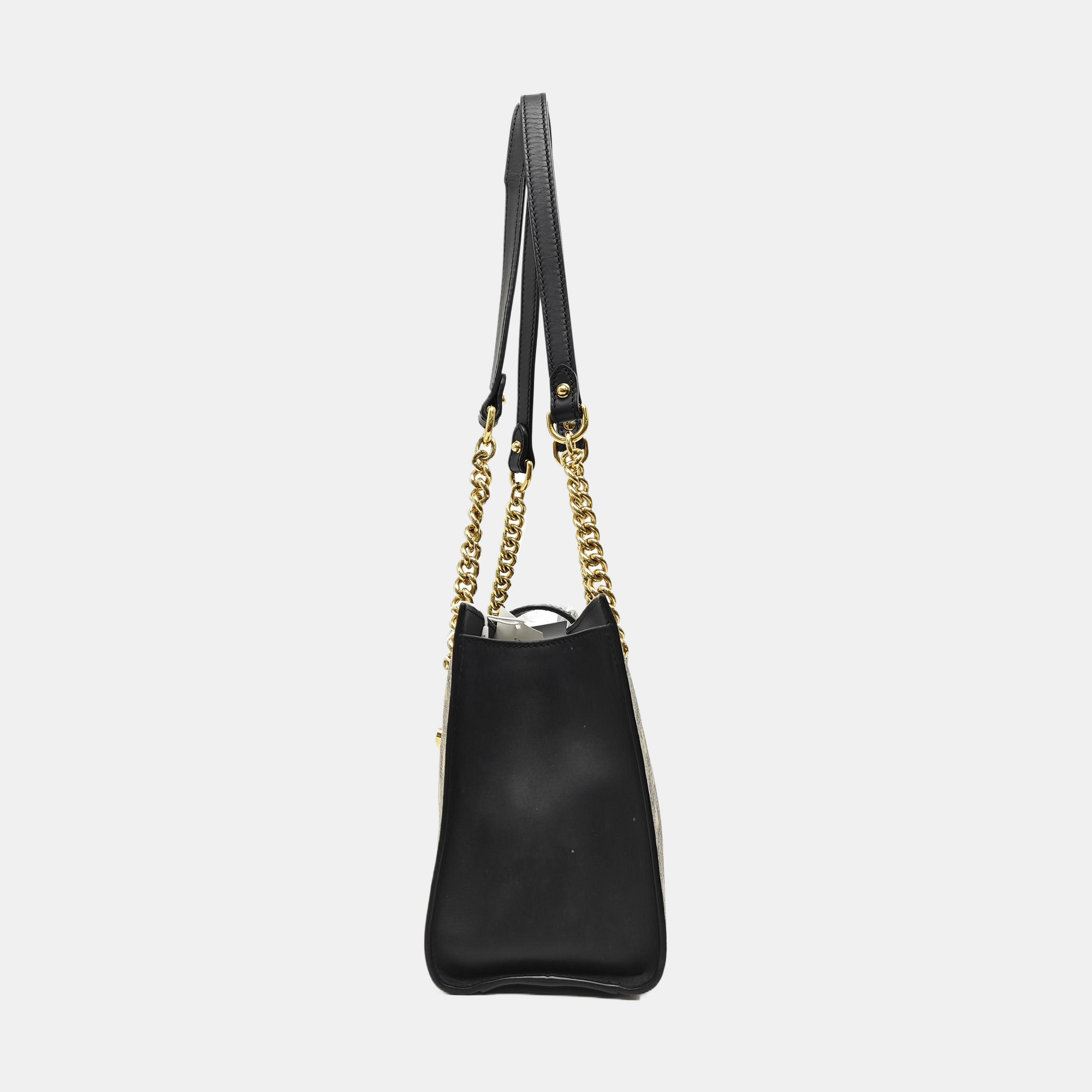 Padlock Small Monogram Coated Canvas Beige