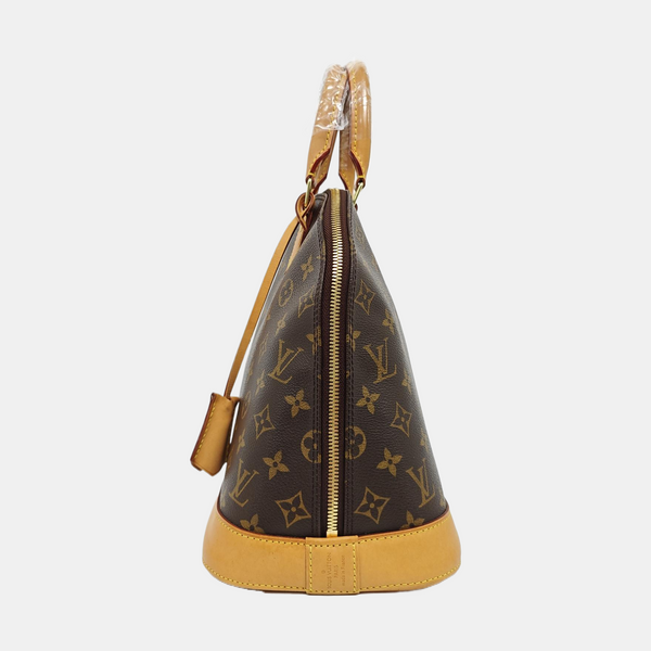 ALMA MM Monogram Coated Canvas Brown