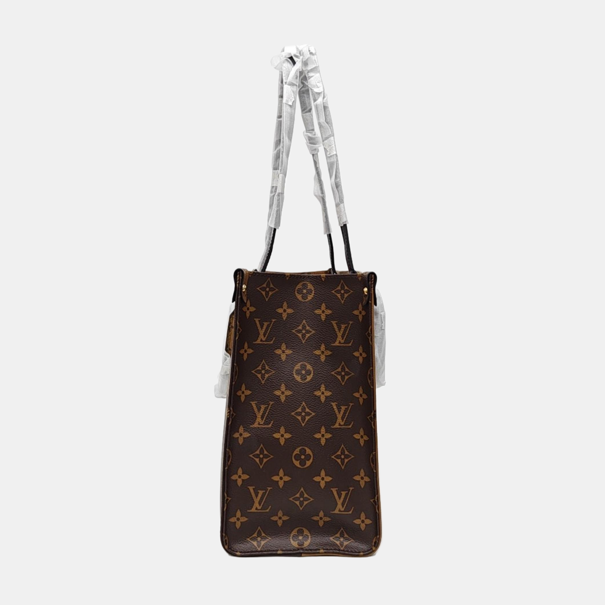 ONTHEGO MM Monogram Coated Canvas Brown