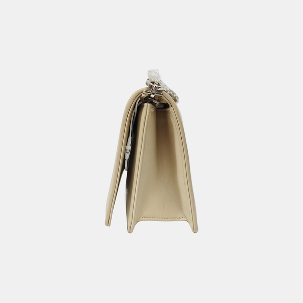 Calfskin Top Handle Bag Beige