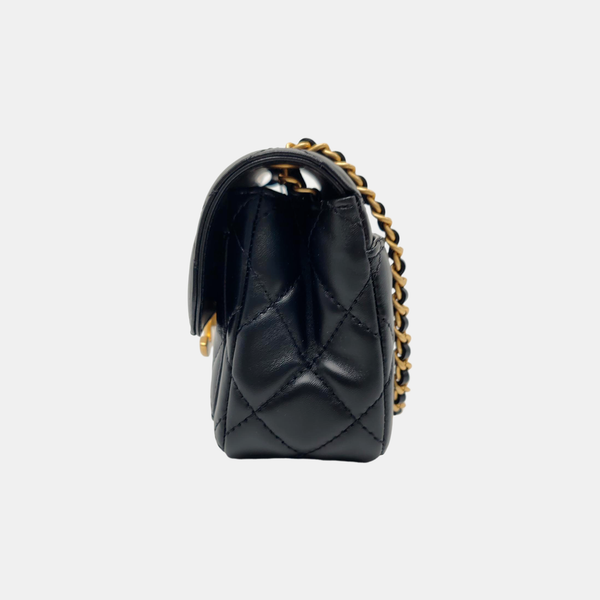 Mini Quilted Lambskin Black