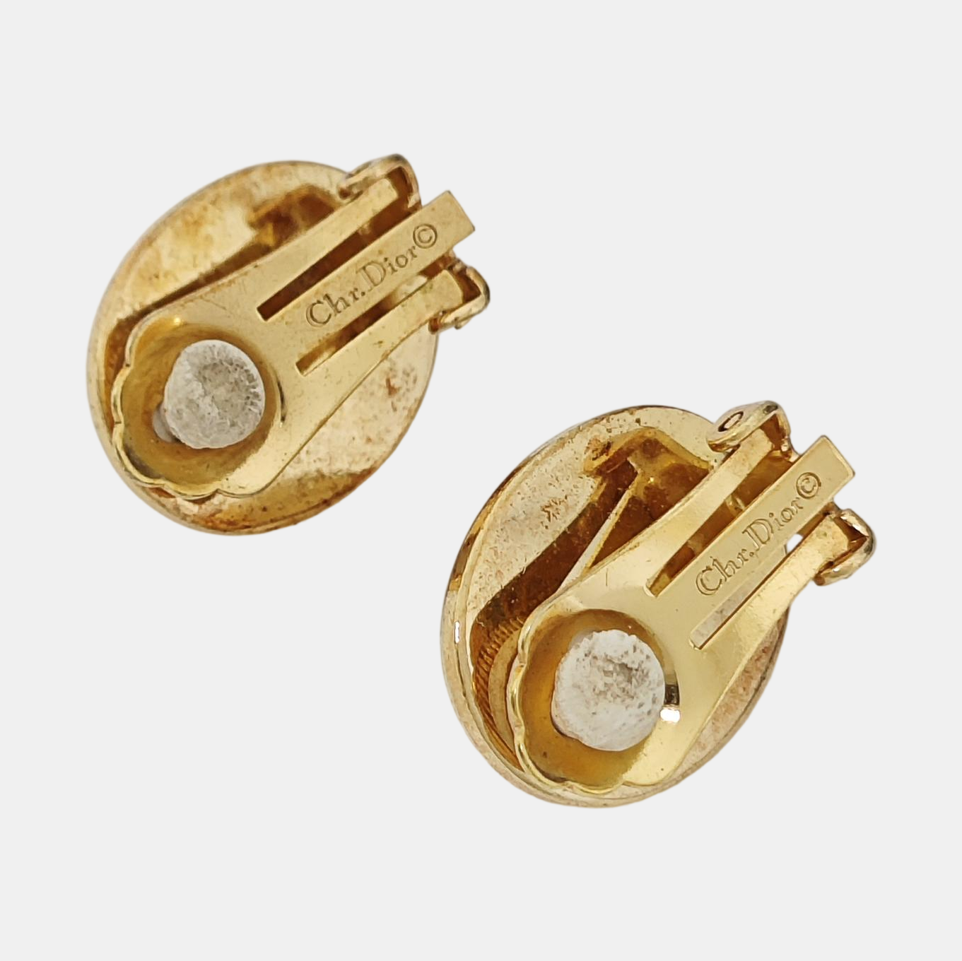 Metal White Clip On Earrings
