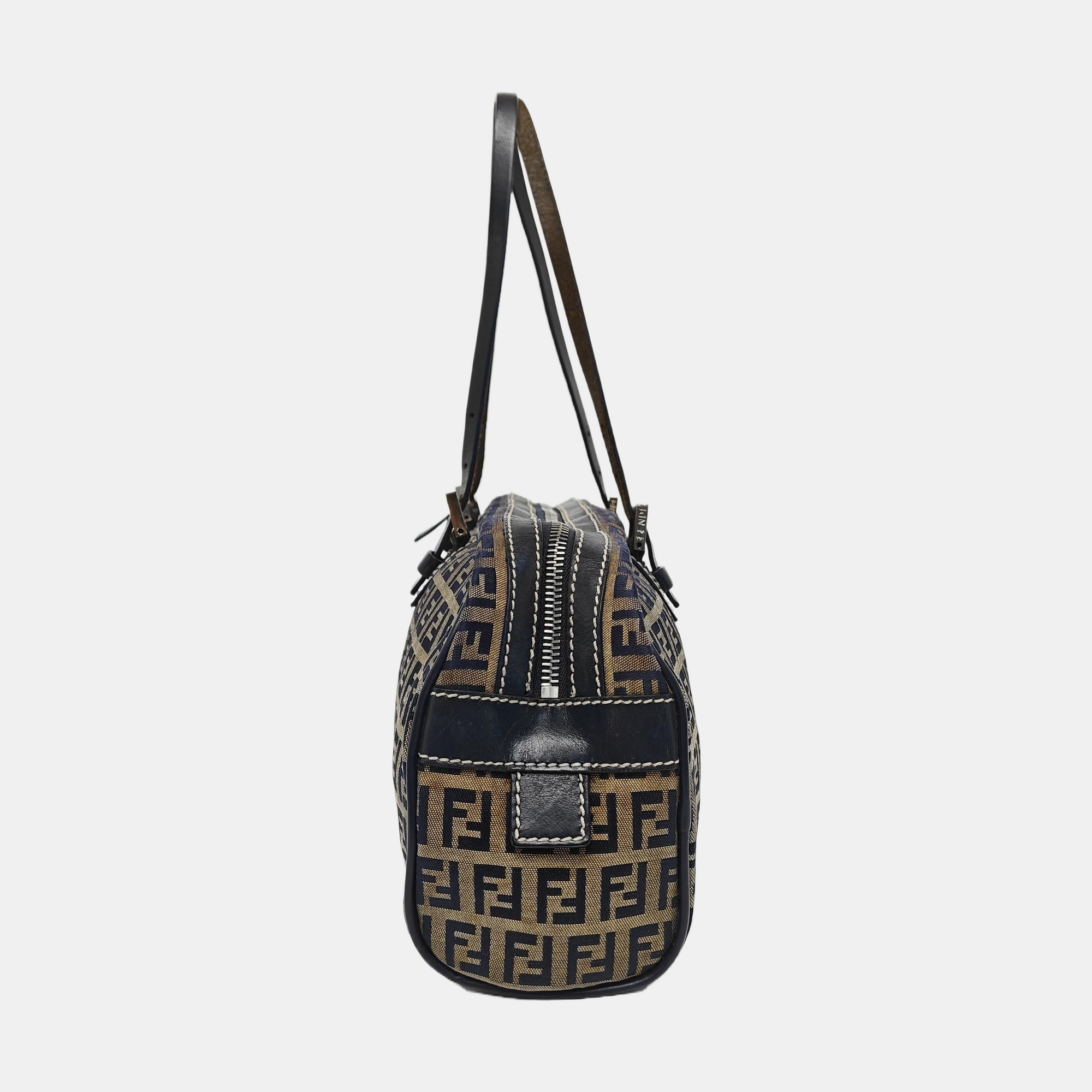 Canvas Top Handle Bag Blue