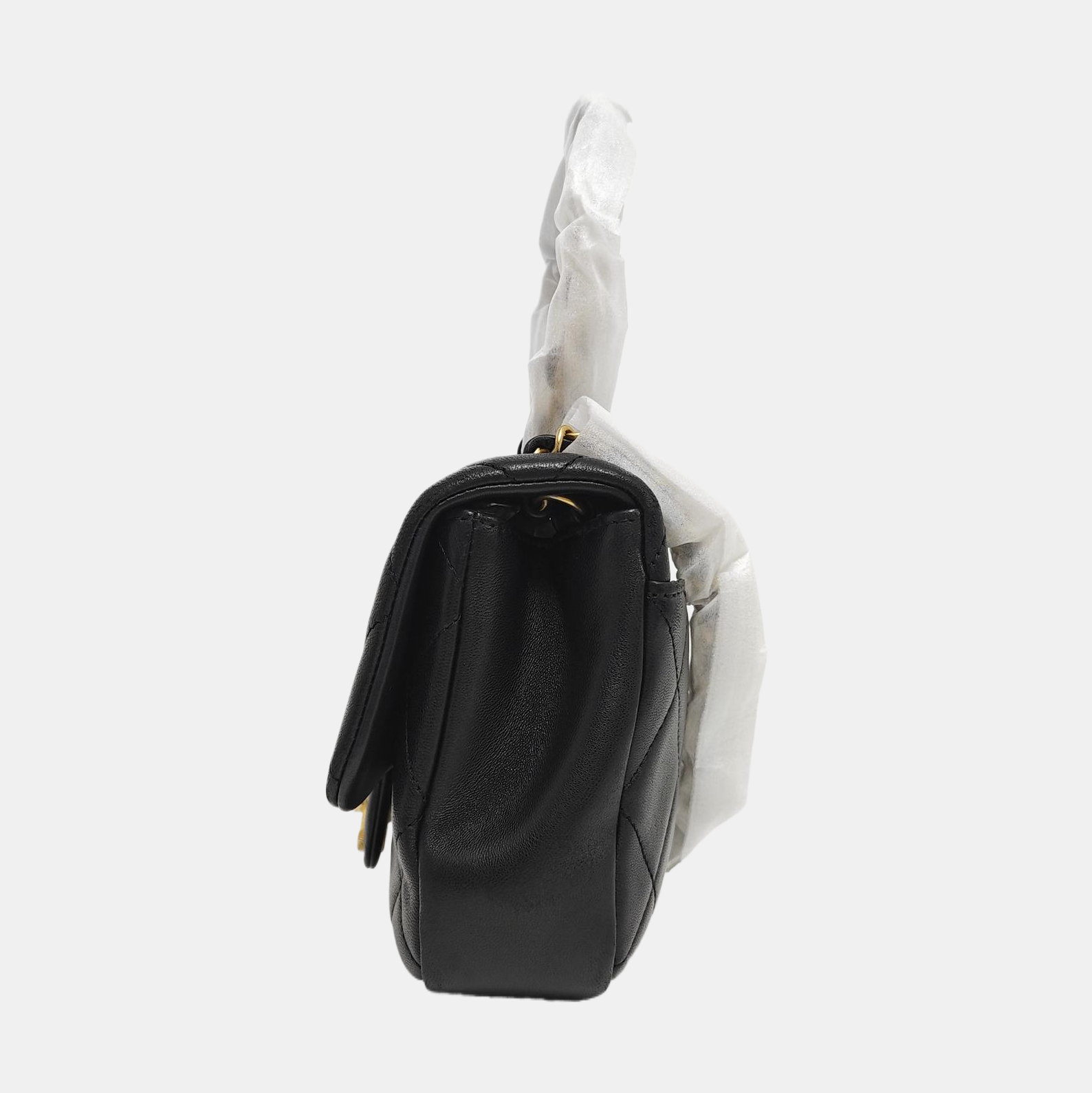 IN THE LOOP Small Quilted Lambskin Black