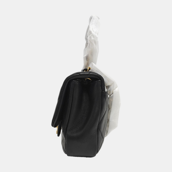 IN THE LOOP Small Quilted Lambskin Black