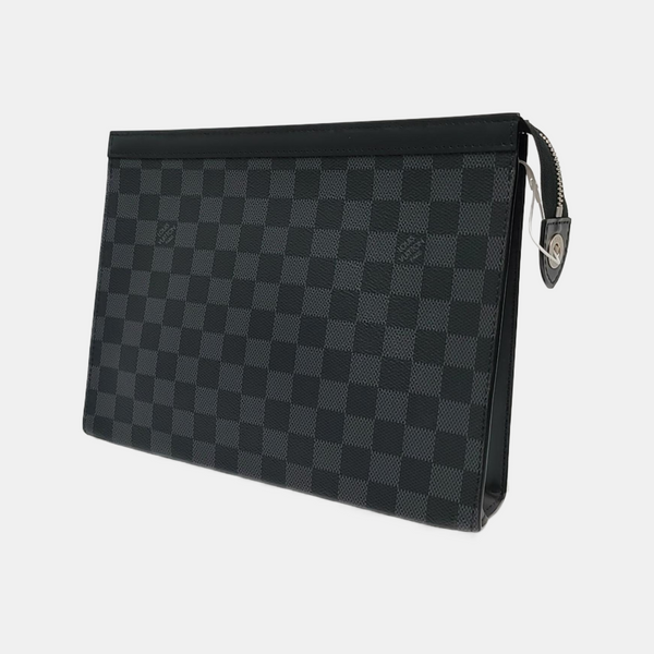 Pochette Voyag MM Damier Graphite Coated Canvas Gray