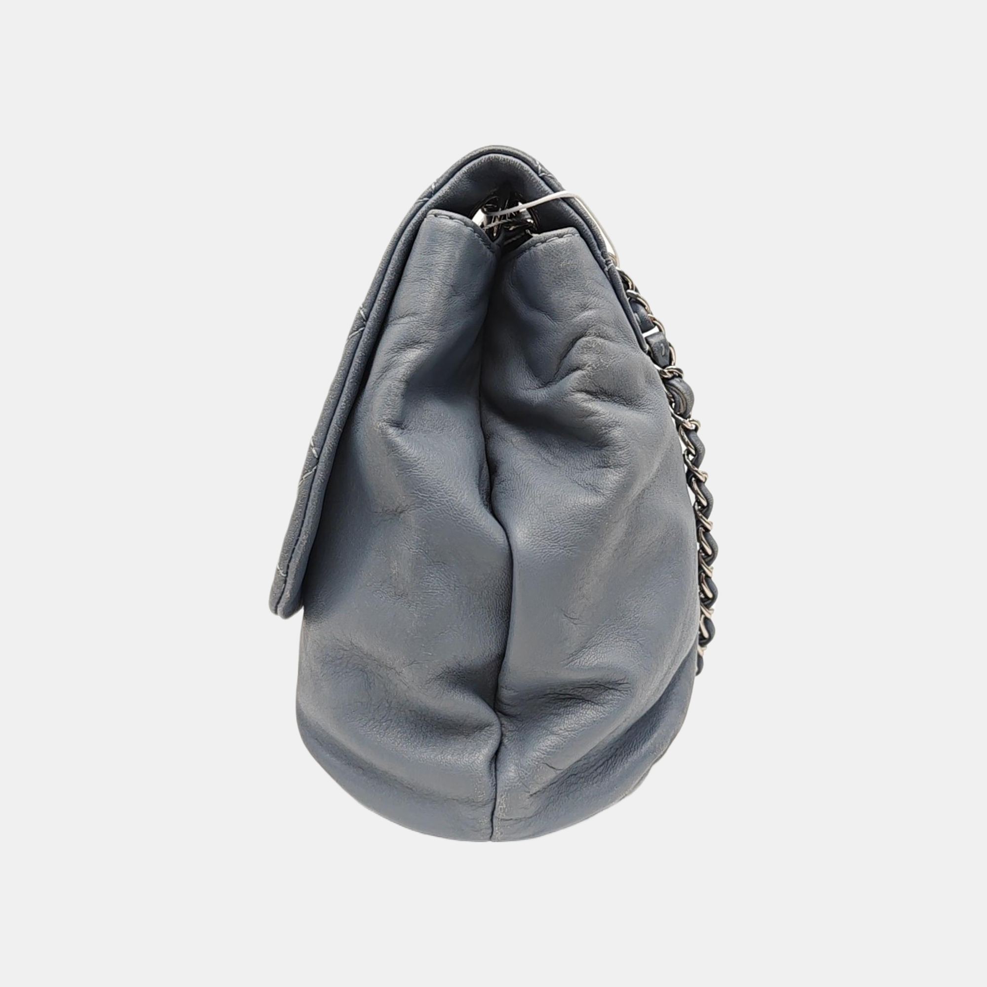Quilted Lambskin Shoulder Bag Blue
