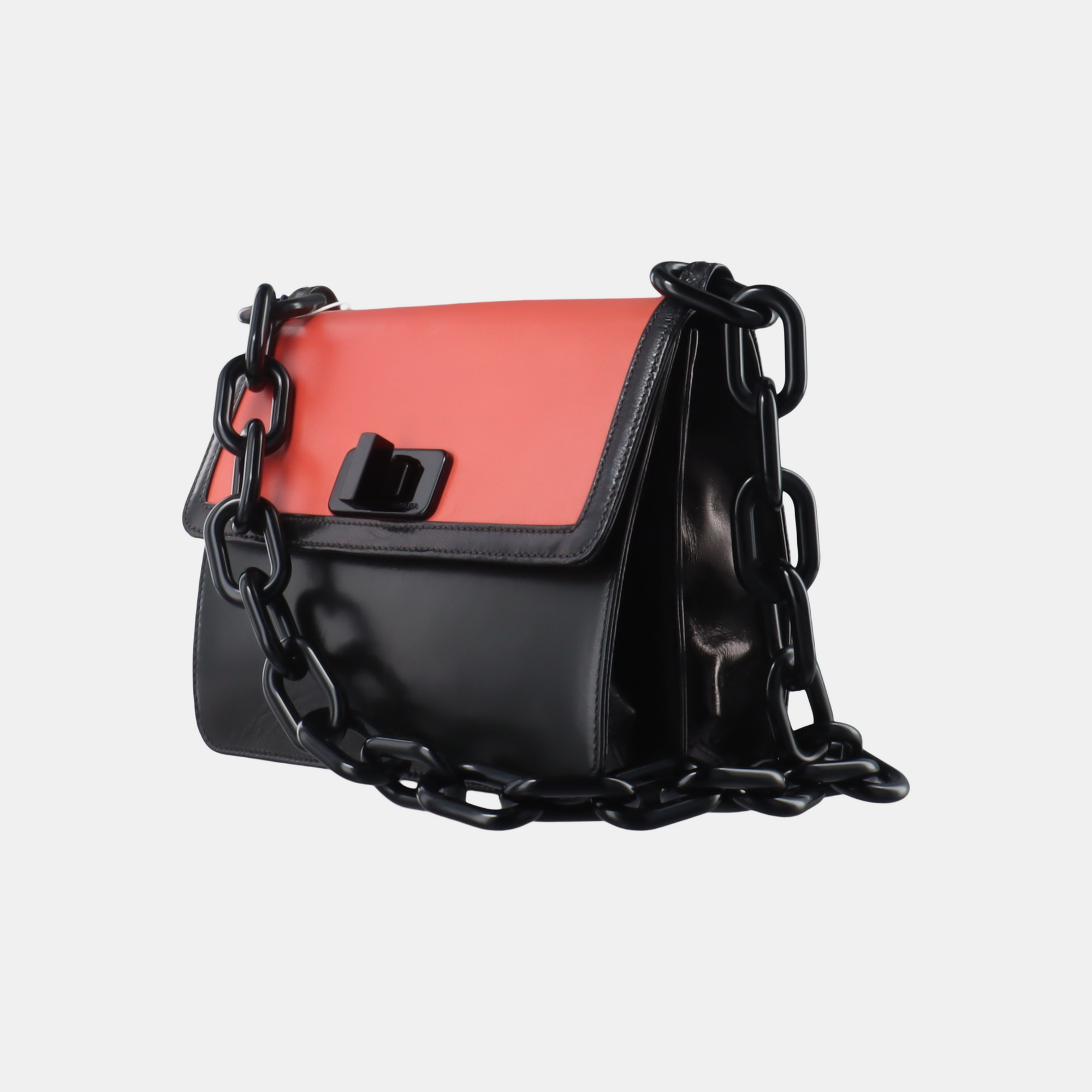 Leather Shoulder Bag Black