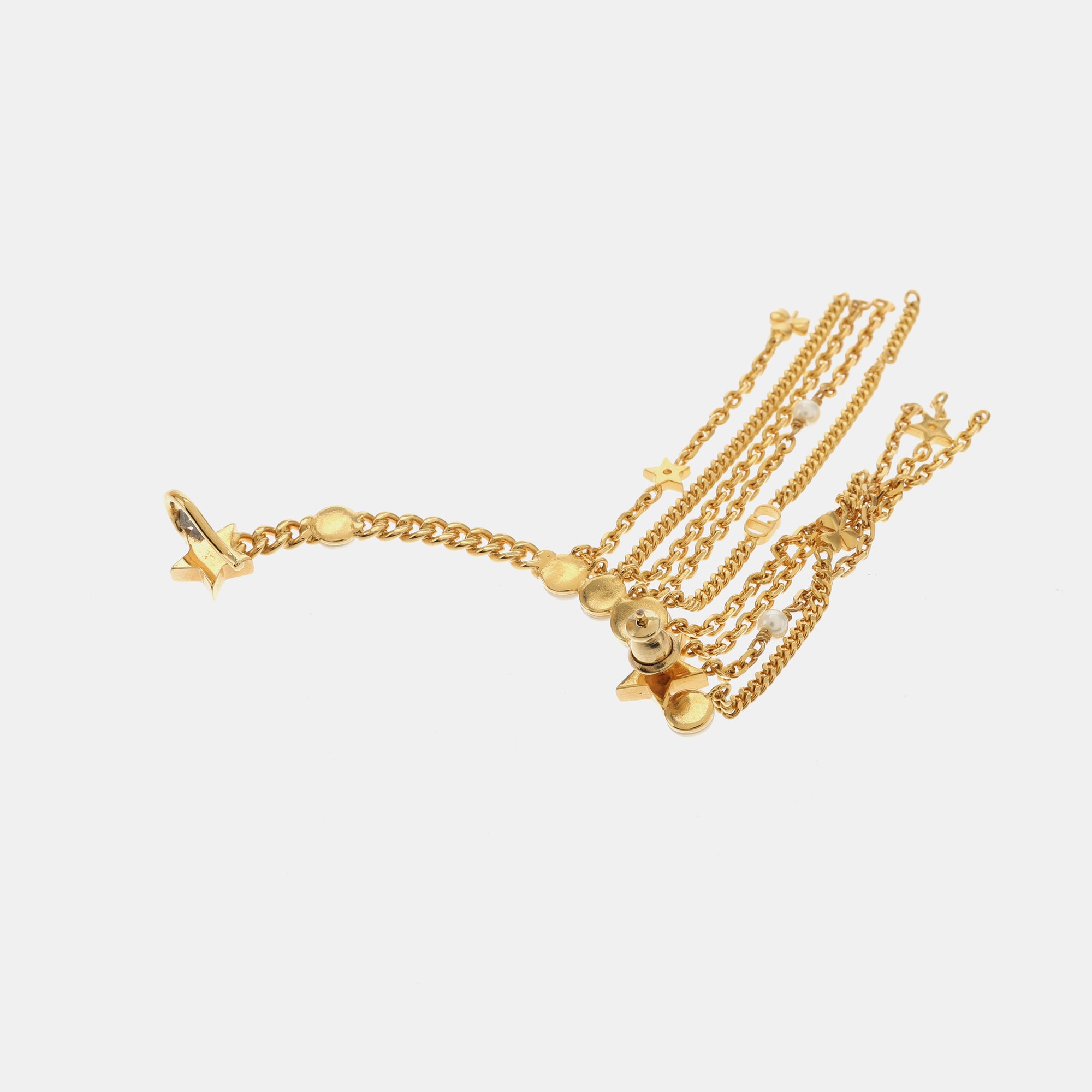 Danseuse Etoile Metal Gold Clip On Earrings